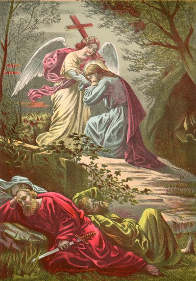 Jezus in de tuin van Getsemane door North American